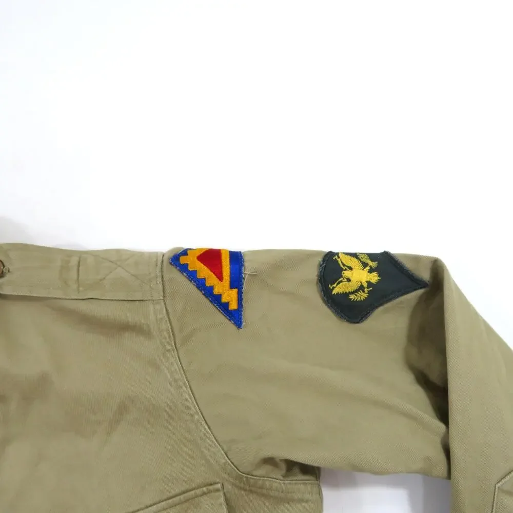 Korean War Khaki Shirt 1950 Military Cotton Tan Sz 14.5 x32